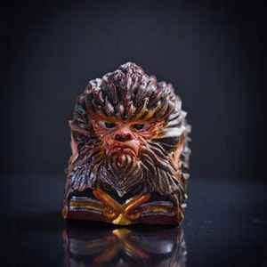 Monkey King Keycap, Brown Game Keycaps Set, Wu.kong Black My.th Artisan Keycaps, Mechanical Keyboard Universal Keycaps, Gift for Boyfriend