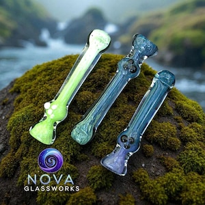 3! Custom Handblown Glass Pipe 3 Chillums custom color, one hitter piece. 3 Piece pack!