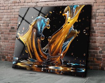 Abstract Wall Art , Tempered Glass Art , Large Wall Art , High Quality, Home Wall Decor , Office Wall Decor , Modern Wall Art , Shipmom Gift