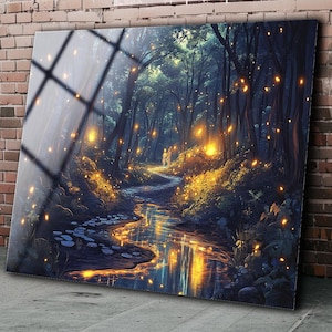 Tempered Glass Abstract Landscape , High Quality , Wall Hanging , Horizontal Wall Art , Glass Printing , Wall Decoration , Housewarming Gift