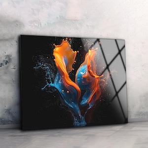 Abstract Glass Wall Art: Modern Home & Office Decor