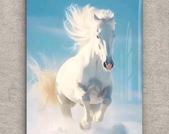 Tempered Glass Horse Wall Art: Elegant Home Decor