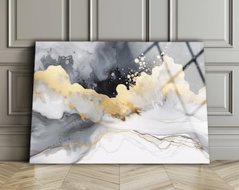 Tempered Glass Wall Art , Abstract Wall Art , Glass Printing , Wall Hanging , Large Glass Wall Decor , Modern Wall Art , Home & Office Decor