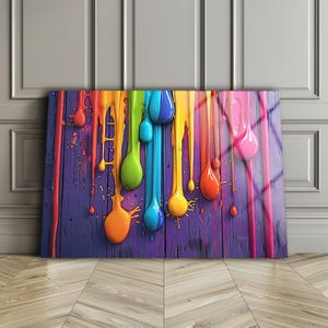 Colorful Abstract Tempered Glass Wall Art: Modern Home & Office Decor