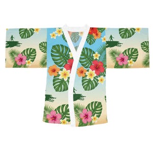 Long Sleeve Kimono Robe (AOP) - Hawaii