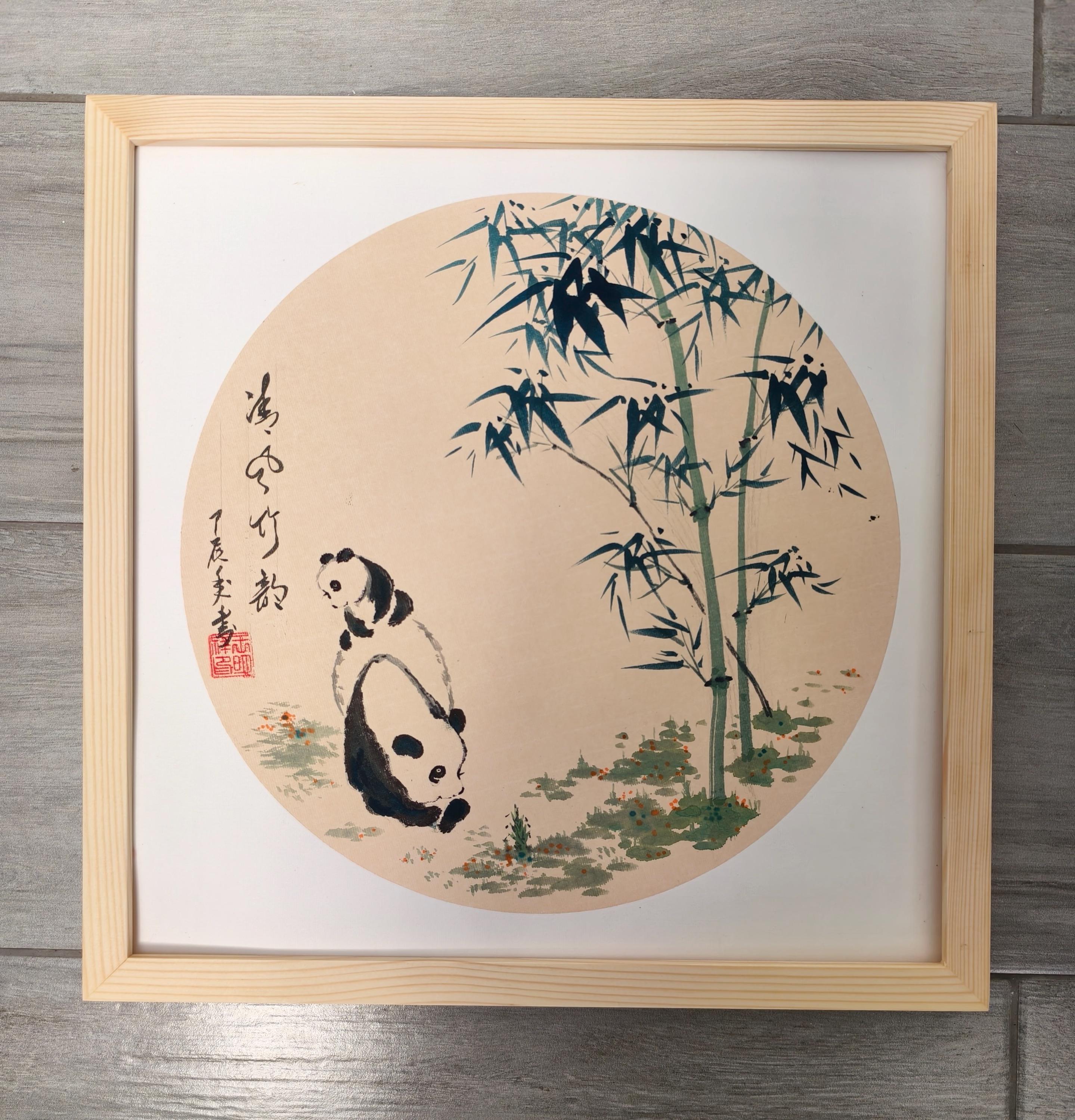 セール商品が満載 山水画 掛軸 書道作品 木製収納箱付き 書