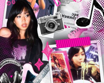 Beabadoobee Poster (Digital Download) Pink Scrapbook Coquette Newspaper Retro