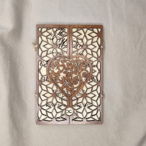 Ensemble de faire-part de mariage en bois | Faire-part de mariage rustique | Faire-part rustique | Faire-part de mariage |  Mariage à destination | Faire-part de mariage