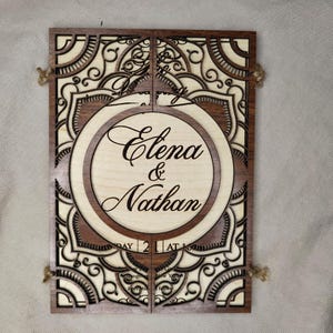 Ensemble de faire-part de mariage en bois | Faire-part de mariage rustique | Faire-part rustique | Faire-part de mariage |  Mariage à destination | Faire-part de mariage