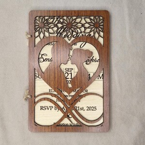 Ensemble de faire-part de mariage en bois | Faire-part de mariage rustique | Faire-part rustique | Faire-part de mariage |  Mariage à destination | Faire-part de mariage