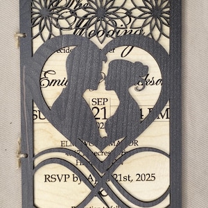 Ensemble de faire-part de mariage en bois | Faire-part de mariage rustique | Faire-part rustique | Faire-part de mariage |  Mariage à destination | Faire-part de mariage