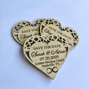 Magneti Save the Date Magneti per matrimonio in legno / Calendario con magneti Save the Date floreali / Magneti per matrimonio rustici