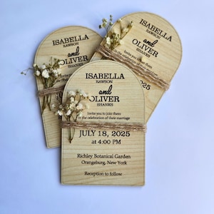 Ensemble de faire-part de mariage en bois | Faire-part de mariage rustique | Faire-part rustique | Faire-part de mariage |  Mariage à destination | Faire-part de mariage