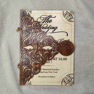 Ensemble de faire-part de mariage en bois | Faire-part de mariage rustique | Faire-part rustique | Faire-part de mariage |  Mariage à destination | Faire-part de mariage