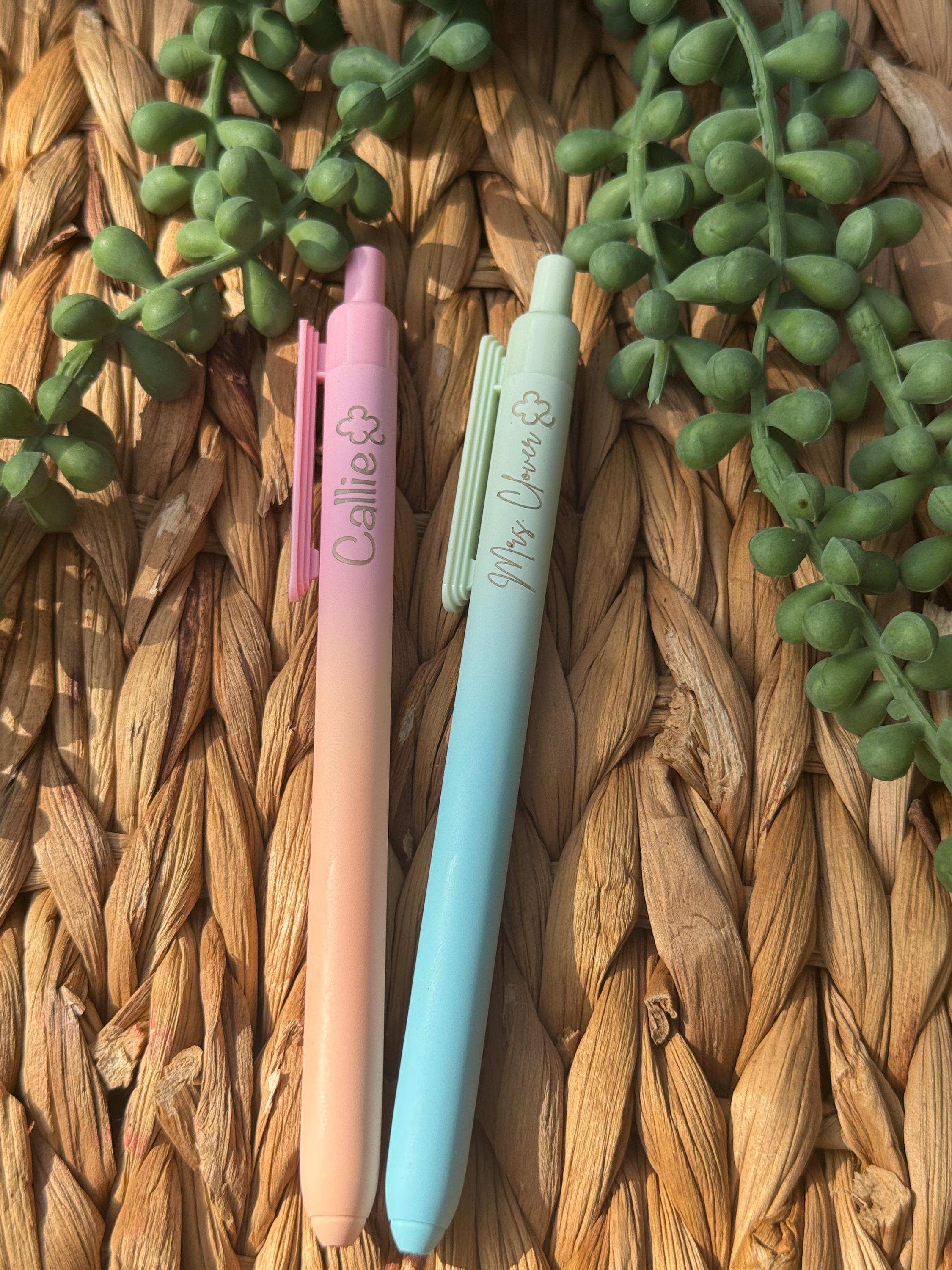 Personalized Pastel Pen – Black Ink, Cute Custom Pen for Journaling, Notes, Gifts for Teachers, Friends, and Nurses