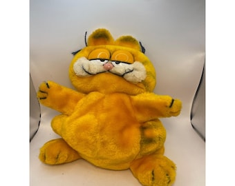 Vintage Garfield Plush Full Body Hand Puppet 80s 1980s 12" Dakin 1981