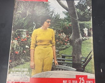 LIFE Magazine, May 12, 1958.  Banished Queen Holiday , Map The Unknown World