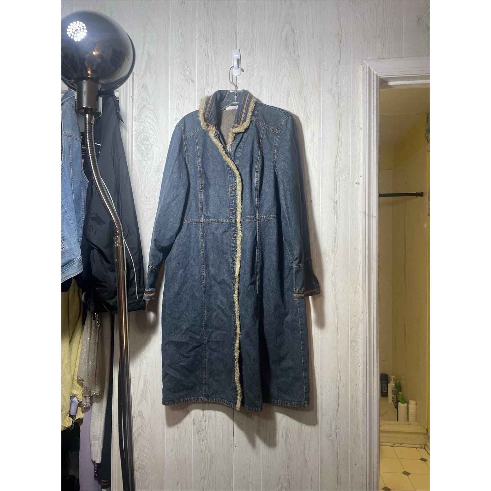 Y2k Denim Fur Lined Coat - Etsy