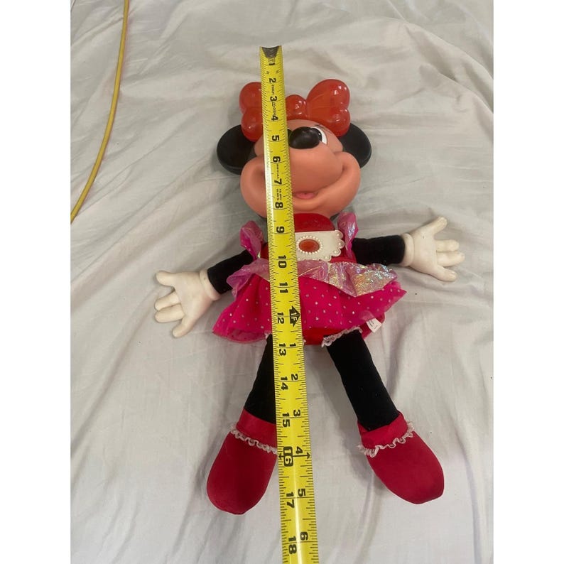 Vintage Mattel Disney Twinkle Sparkle Minnie Mouse Light Up Musical Plush image 7