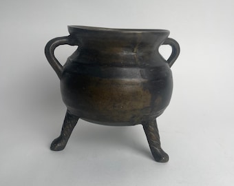 17th c Or Earlier Dutch Bronze Cooking Pot Cauldron