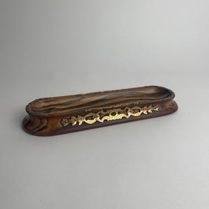 19th Century Victorian Desk Pen Rest with Brass Mounts
