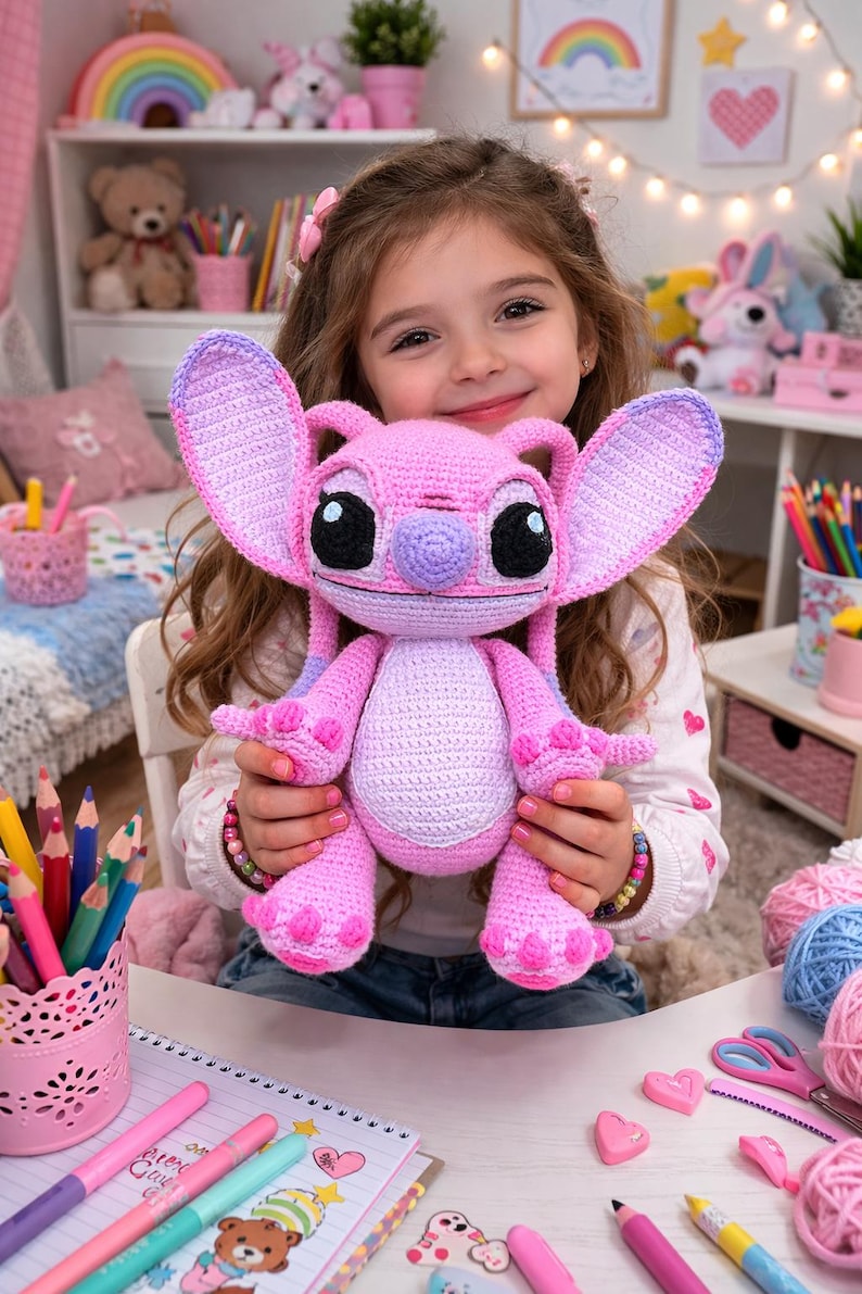 crochet pattern, crochet doll, Amigurumi Making , doll pattern , amigurumi doll , amigurumi , crochet toy ,amigurumi pattern ,cute doll amigurumi ,Stitch Amigurumi , Stitch crochet , Stitch, Stitch pattern ,Labubu pattern , Labubu , Labubu Crochet