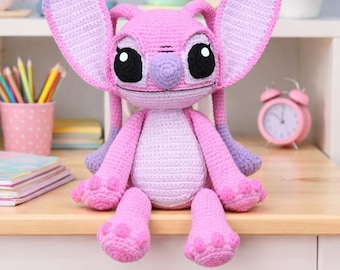 Ängelstygn Rosa Amigurumi Virkmönster PDF: Rosa Alien Plysch