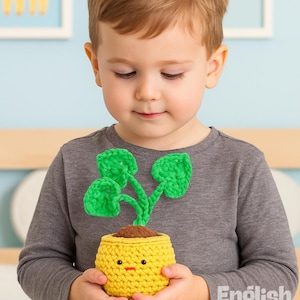 Flower Animal Pots Crochet PDF Pattern, How to Crochet Animal Pot Amigurumi Tutorial, Mini Flower Crochet Pattern, Cute Flower Pot Crochet