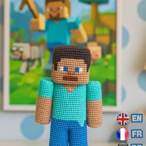 MiniCraft Crochet Pattern, Amigurumi MiniCraft crochet of construction, DIY,  Digital product Easy construction phase, PDF Pattern