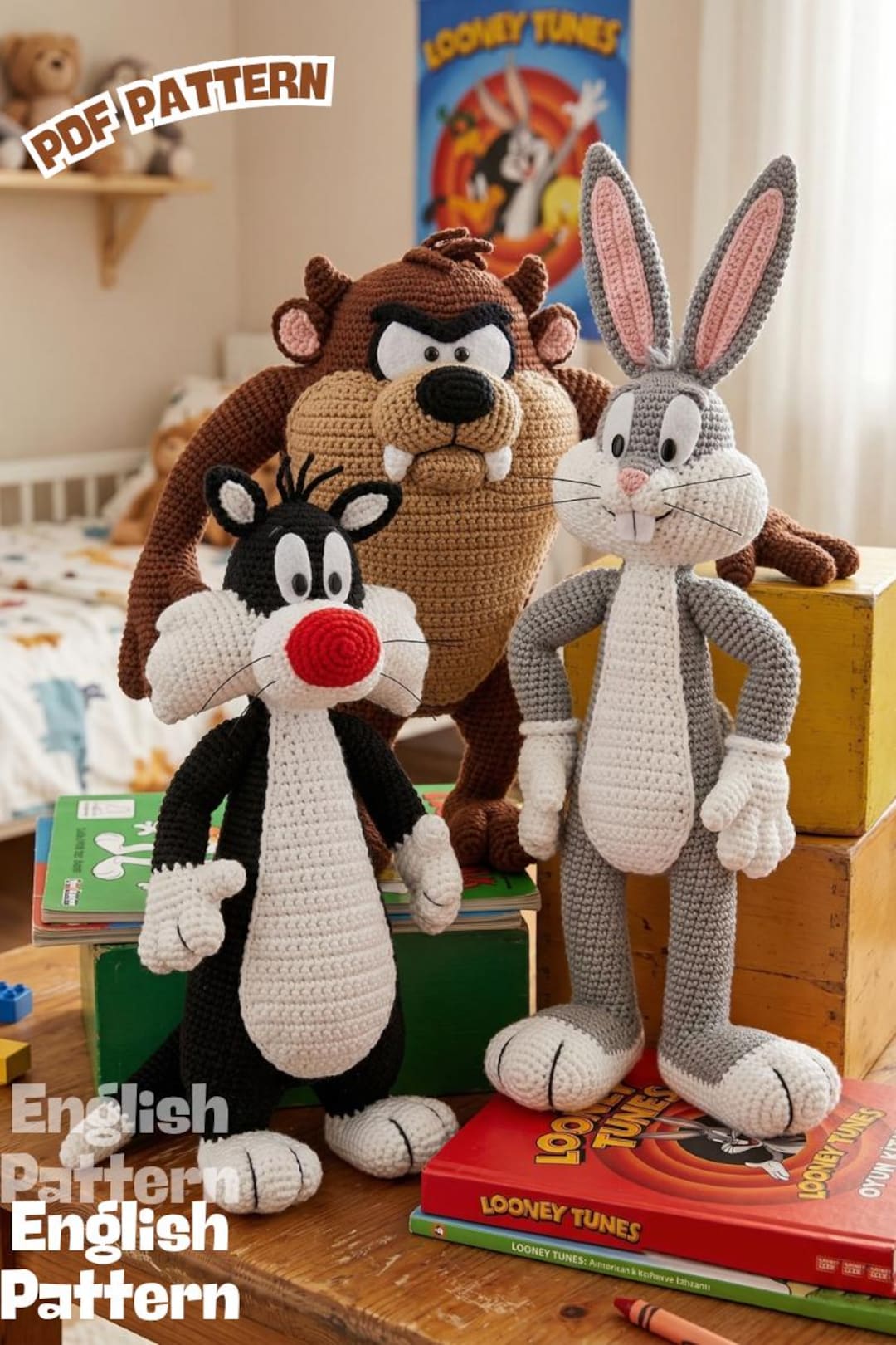 Cartoon Character Amigurumi Crochet Pattern PDF – Cute Plush Toy ...