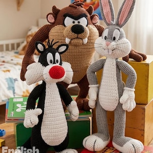 Cartoon Character Amigurumi Crochet Pattern PDF – Cute Plush Toy Tutorial – Easy DIY Crochet Doll Pattern for Beginners