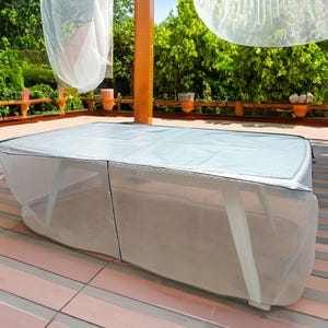 Clear Table Cover Outdoor Furniture Protection Shield Patio Desk Weather Resistant Uv Material Custom Size Office Waterproof Nylon