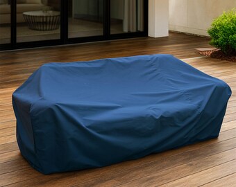 Heavy Duty Canvas Sofa Cover for Patios - Weatherproof Outdoor Furniture Protection, Waterproof UV Resistant Garden Sofa Protector