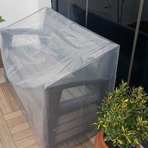 防水ベンチカバー 屋外家具保護シールド パティオ座席 耐候性 透明 カスタムサイズ ガーデン 雨よけ UV耐性ソファ