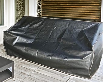 Waterproof Tarpaulin 3-Seater Patio Sofa Cover: UV-Resistant Outdoor Couch Protection