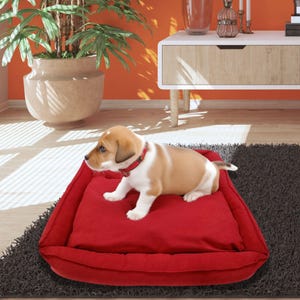 Large Soft Pet Cushion for Dogs & Cats - Cozy Durable Rectangular Mat 31.5&quot; x 31.5&quot; Comfortable Pet Pad