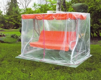 Garden Swing Cover Patio Canopy Protection Clear Nylon Weatherproof Shield Outdoor Furniture Transparent Protective Waterproof
