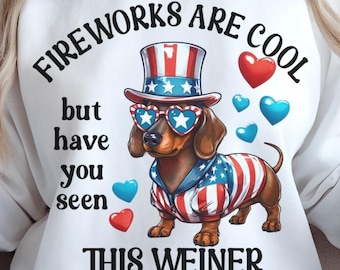 4th of July Dachshund Patriotic PNG, Funny Weiner Dog Mom or Dad Design (Digital Download)