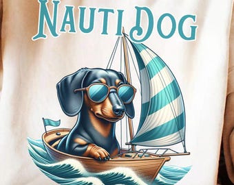 Bassotto nautico PNG, design per le vacanze estive, download digitale