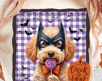 Goldendoodle Halloween PNG Bundle, Spooky Cute Trick or Treat Dog Design for Sublimation & DTF (Digital Download)
