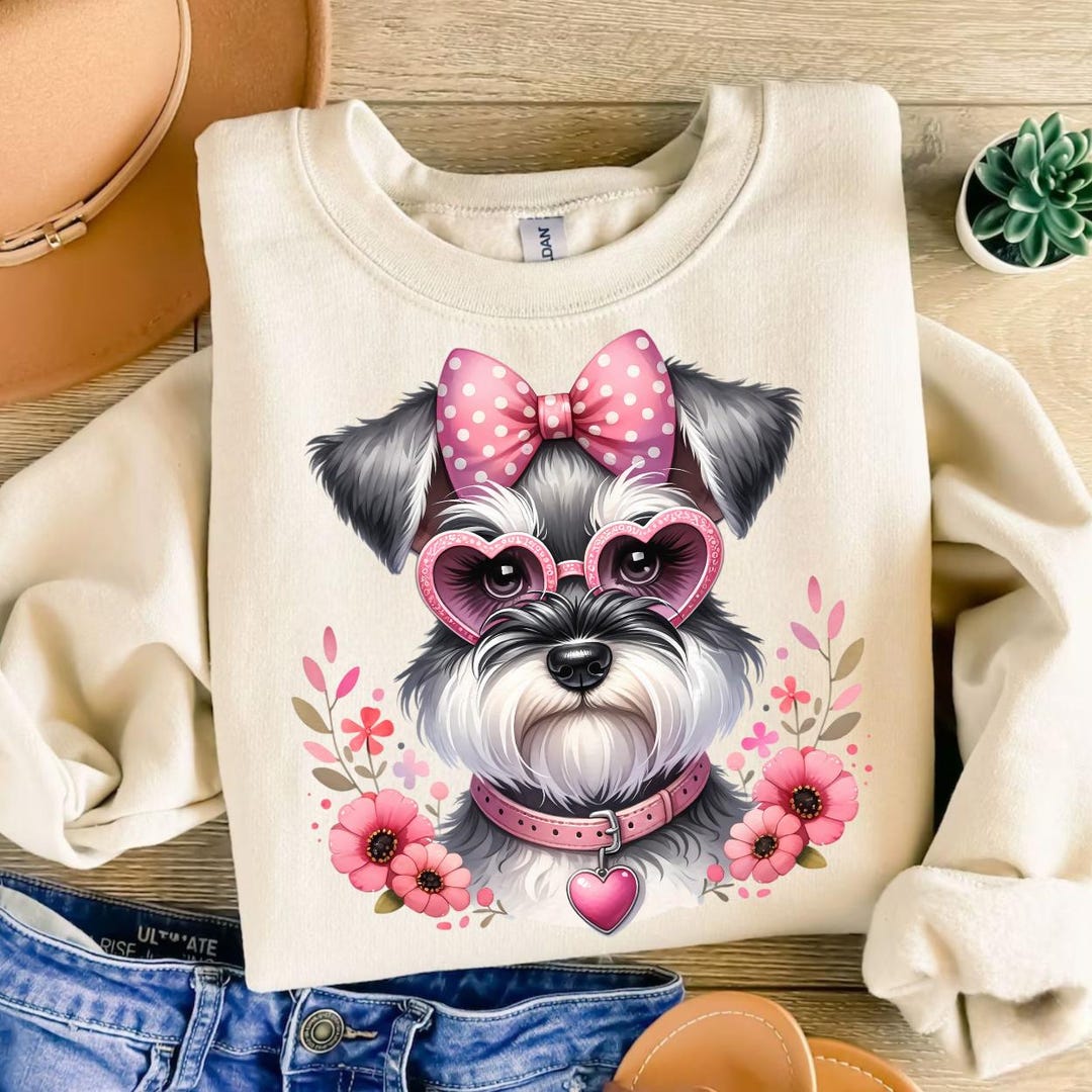 Floral Schnauzer PNG, Dog Mom Summer Sublimation (digital Download) - Etsy