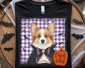 Corgi Halloween Vampier PNG: Trick or Treat Hond Clipart Digitale Download