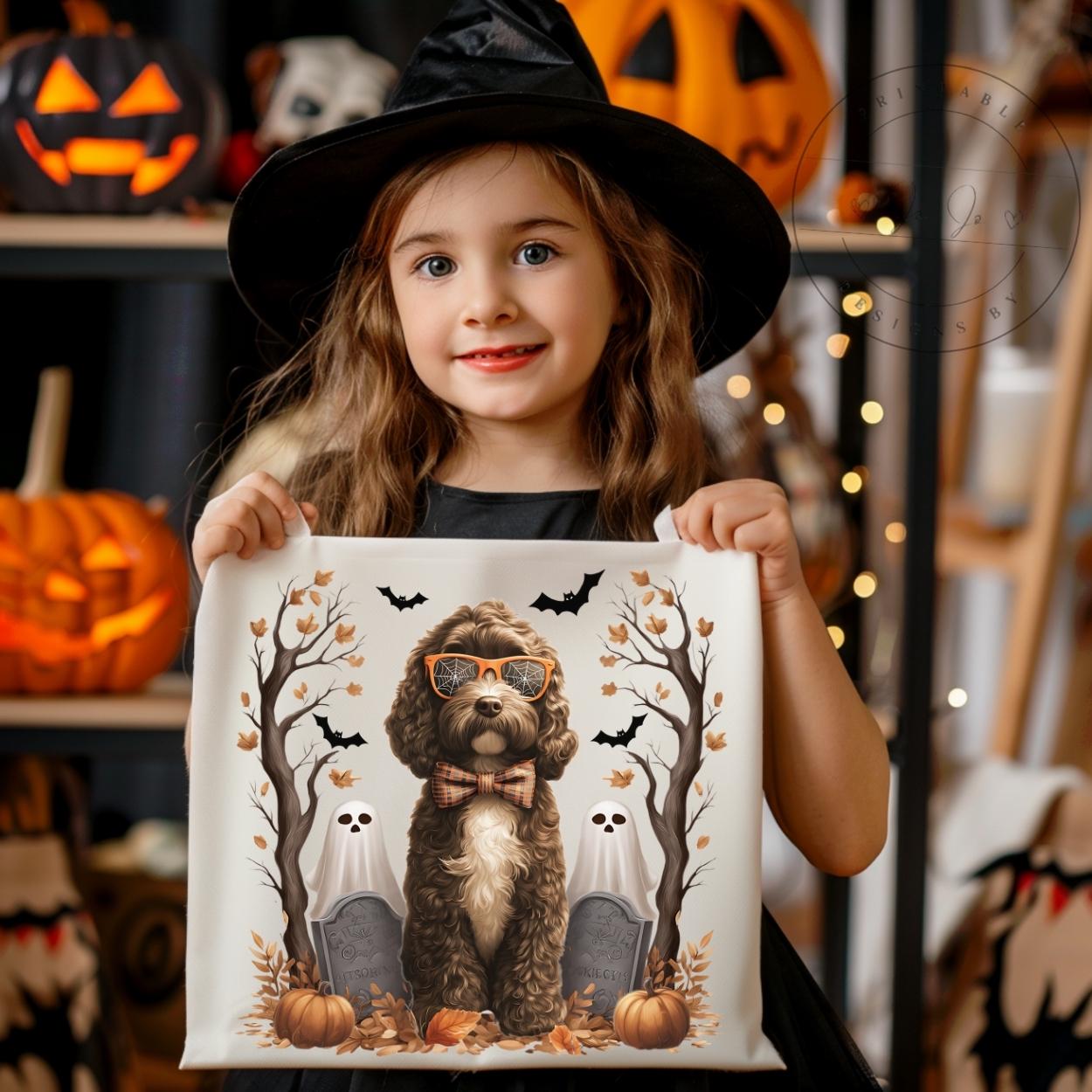 Cockapoo Spiders Halloween Cockapoo PNG: Spider Web Glasses, Ghosts (digital Download ...