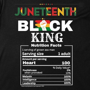 Black King Juneteenth T-Shirt: Melanin Pride, Men&#39;s Empowerment