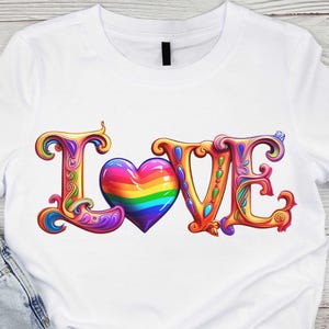 Subtiel Pride Shirt PNG, Rainbow Heart Pride Design, LGBTQ Pride png, Trans Pride, Bi Pride, Lesbian Pride, LGBTQ-shirt, digitale download
