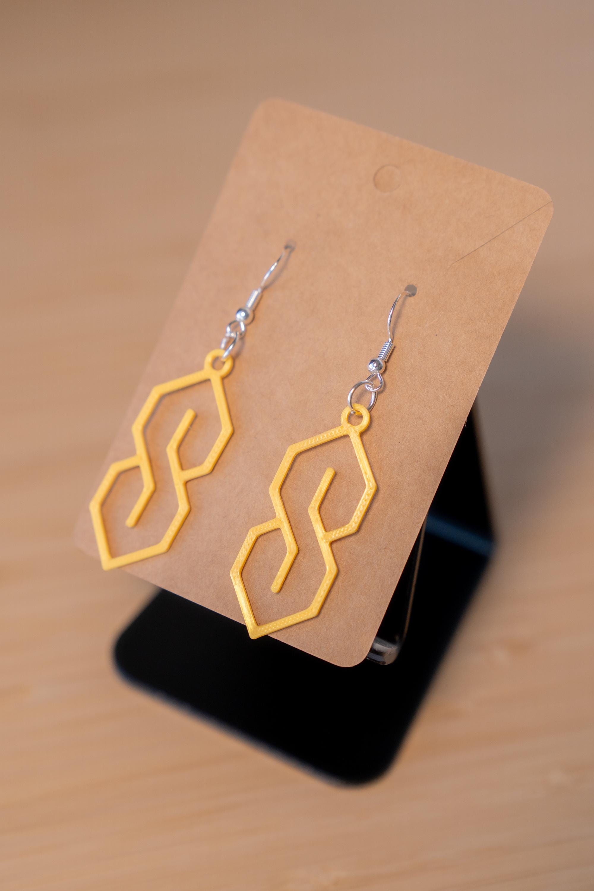 3D Printed Stussy S Earrings | Retro Graffiti Style Earrings