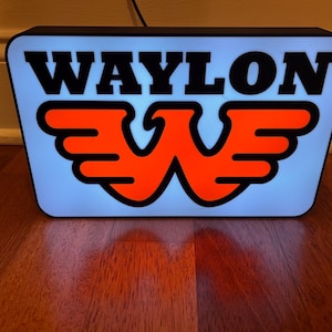 Waylon Lettering Waylon Lightbox RGB Leds 3D Printed - Etsy