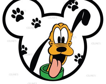 Mickey y Pluto, archivos SVG y PNG, descarga instantánea, fondo transparente