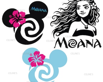 Moana PNG, Moana SVG, Heart of Te Fiti - 3 Svg - 3 Png - Digital Download - Transparent Background