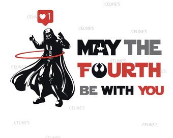 Darth Vader - Star Wars - SVG & PNG - Instant Download, Transparent Background
